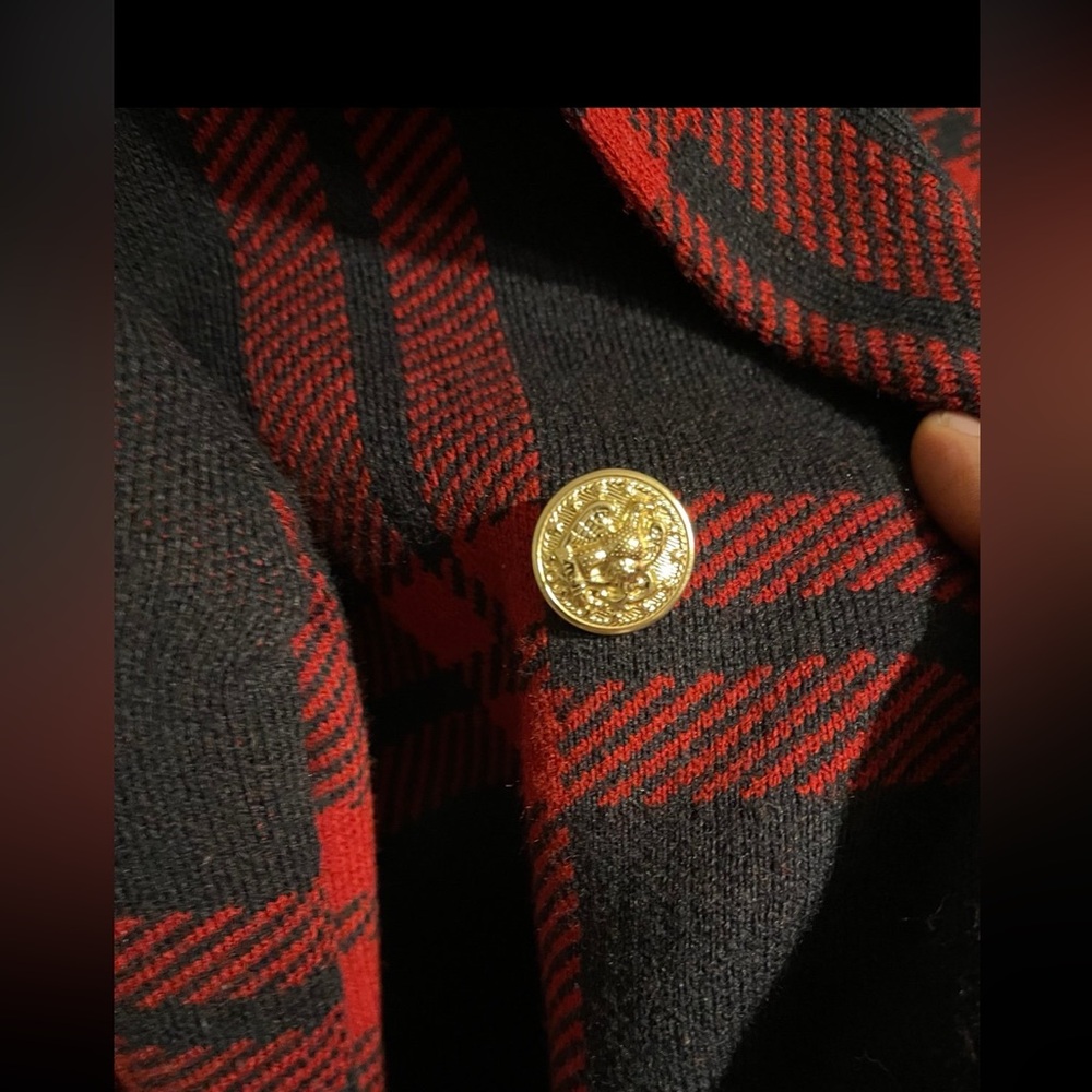 Anne Klein Red and Navy Blue Jacket - M - Picture 3 of 4